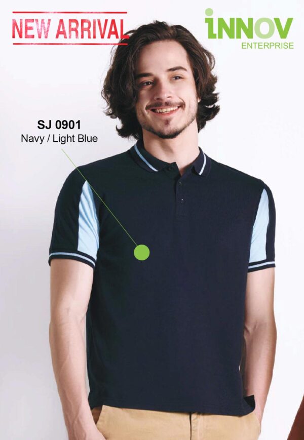 SJ09 UNISEX TC POLO SHIRT Tipped Collar & Cuff