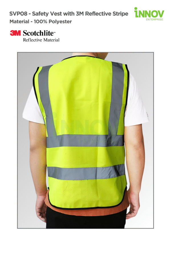 SVP08 Safety Vest with 3M Reflective Stripe - Image 3