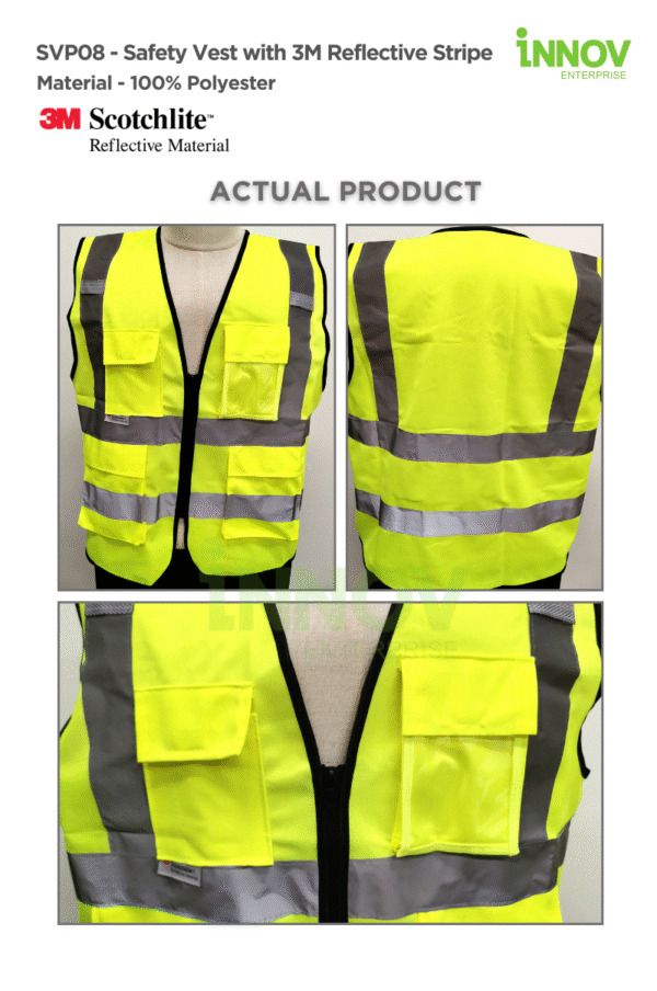 SVP08 Safety Vest with 3M Reflective Stripe - Image 6