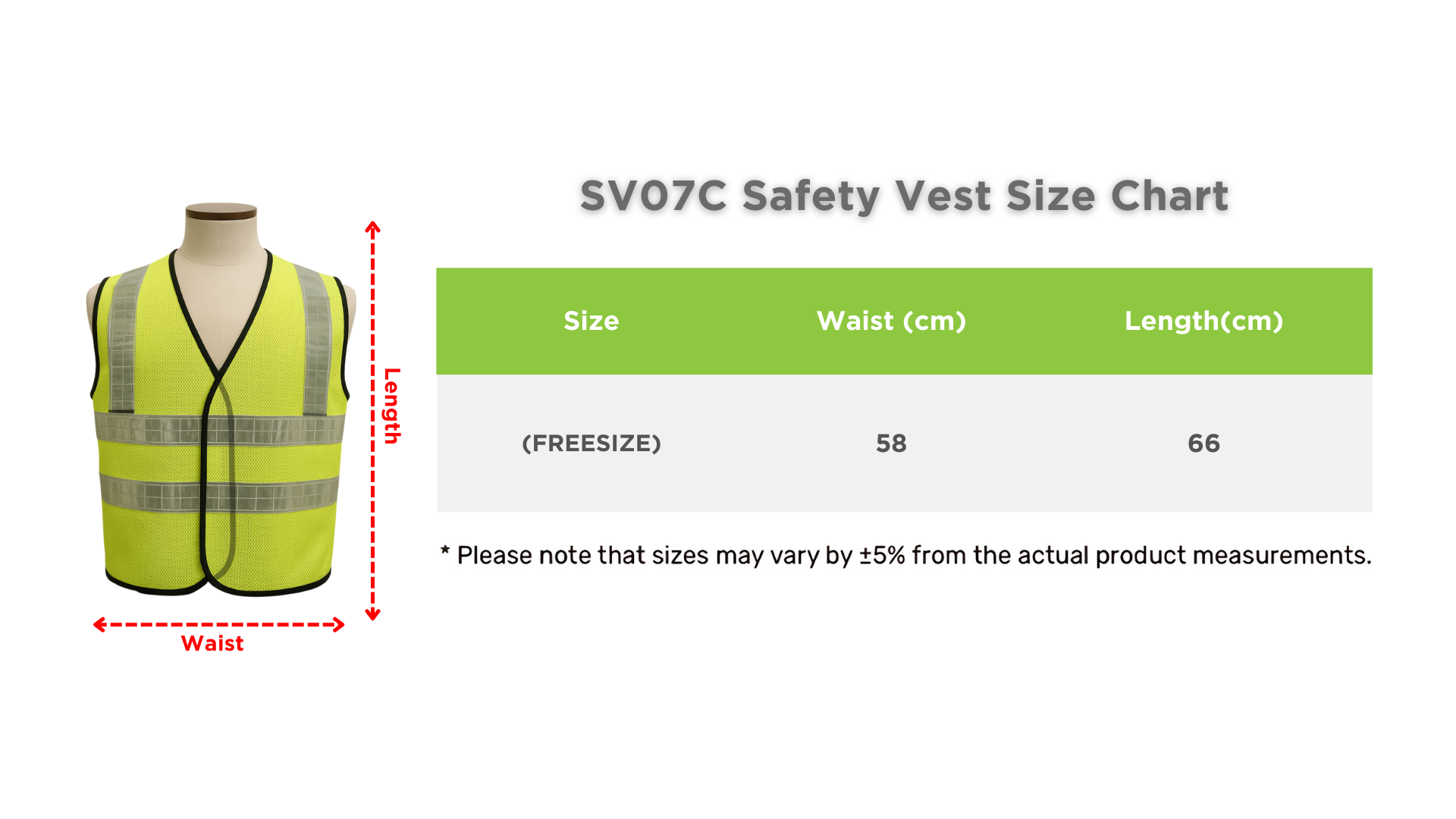 SV07C-New SIZE CHART Safety Vest 07.1