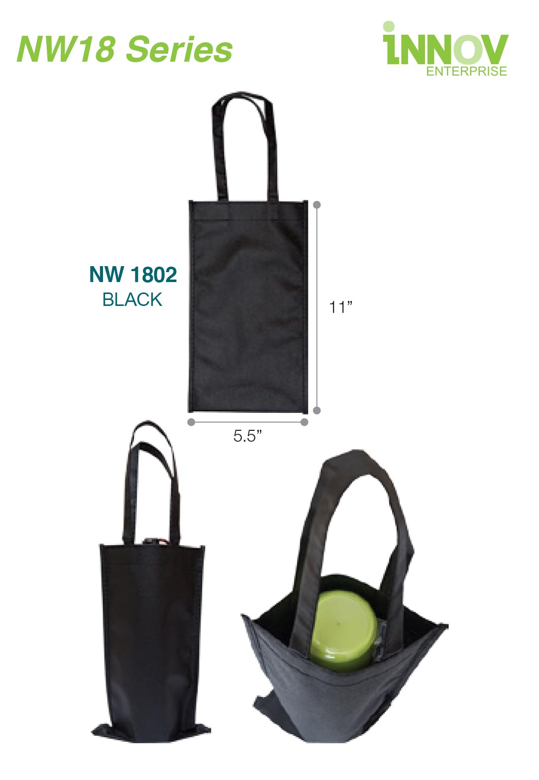 Black Non Woven Bag