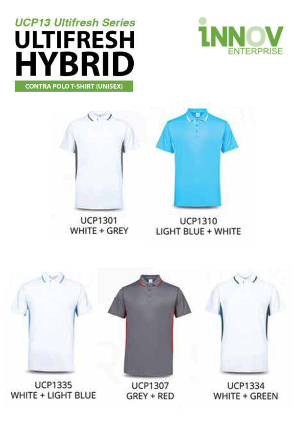 UCP13-Ultifresh Series Contra Polo T-shirt (Unisex) - Image 2