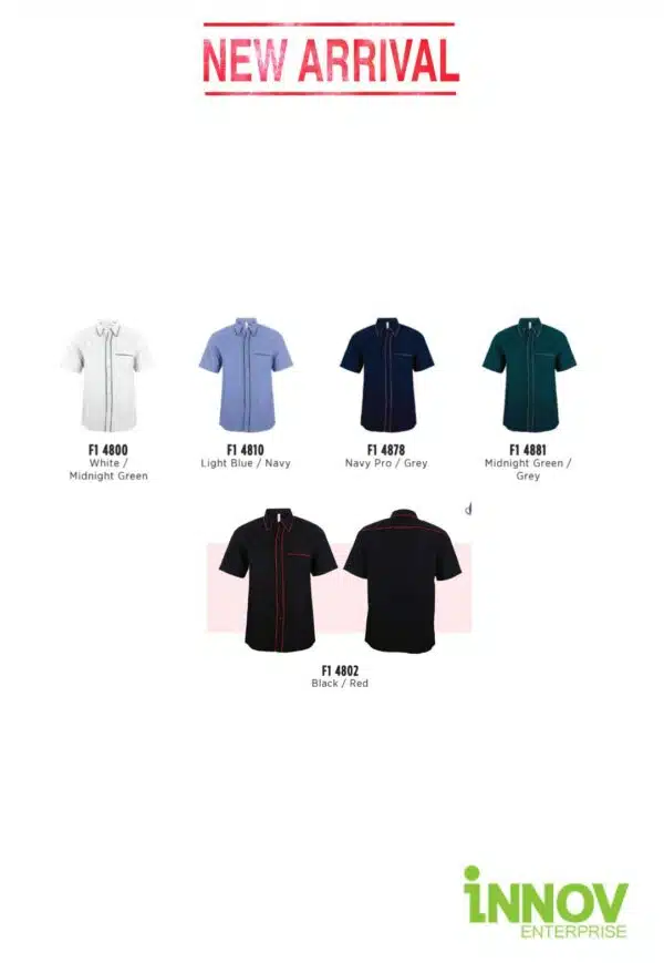 F148 UNISEX CORPORATE UNIFORM Short Sleeve Shirt - Image 2