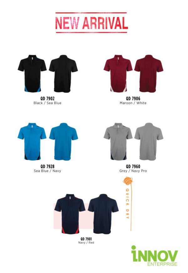 QD79 UNISEX CVC CUT & SEW Polo Shirt - Image 2