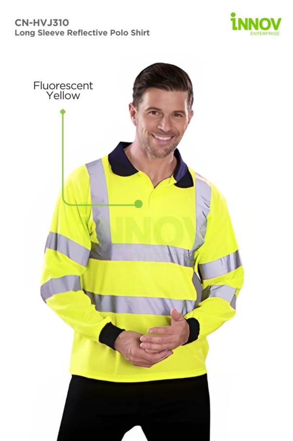 CN-HVJ310 Long Sleeve Reflective Polo Shirt
