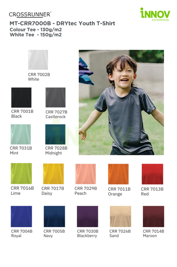 MT-CRR7000B DRYtec Youth T-Shirt - Image 3