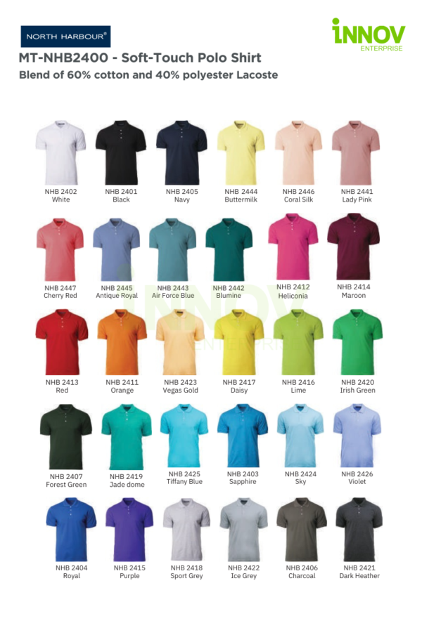 MT-NHB 2400 Soft-Touch Polo Shirt - Image 3