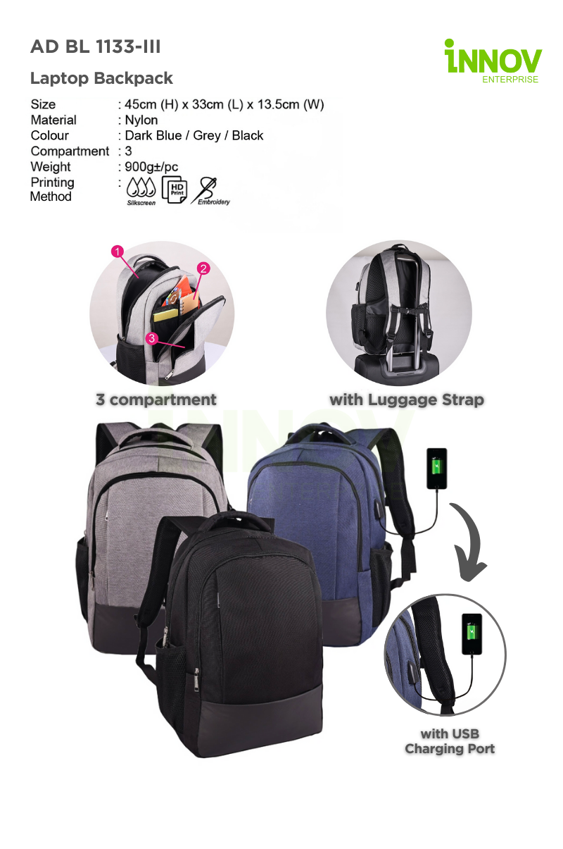 AD BL 1133-III Laptop Backpack 01