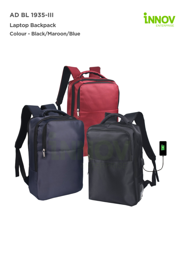 AD BL 1935-III Travel Laptop Backpack - Image 2