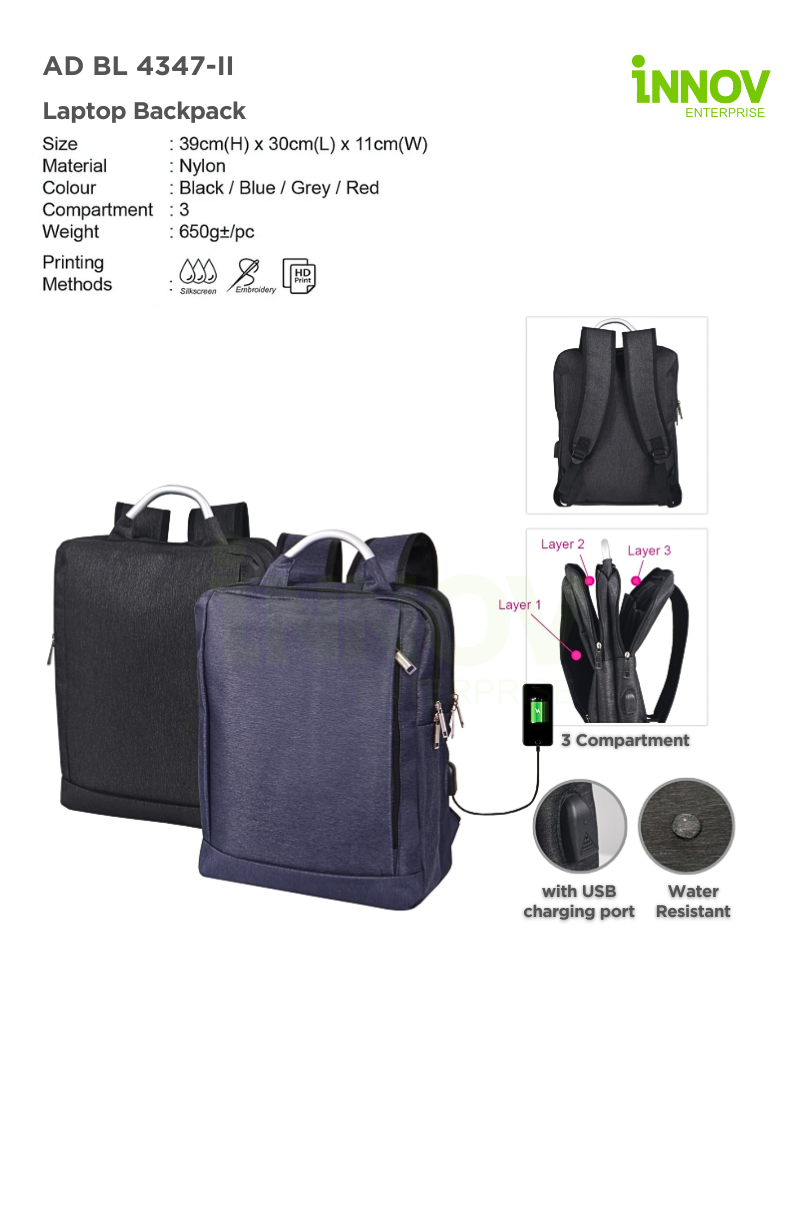 AD BL 4347-II Laptop Backpack 01
