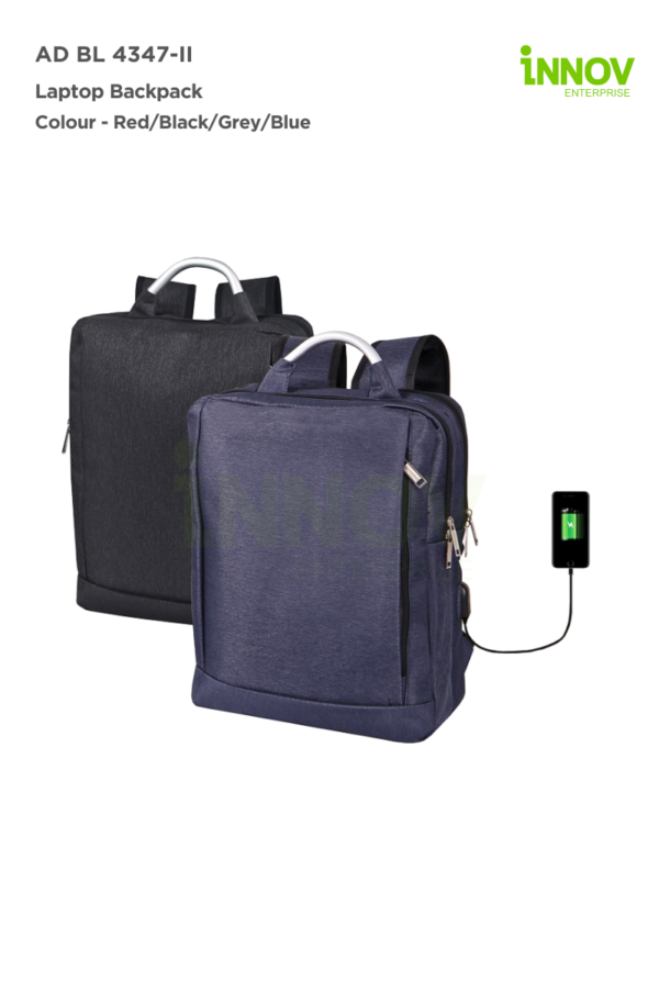 AD BL 4347-II Water Resistant Laptop Backpack - Image 2