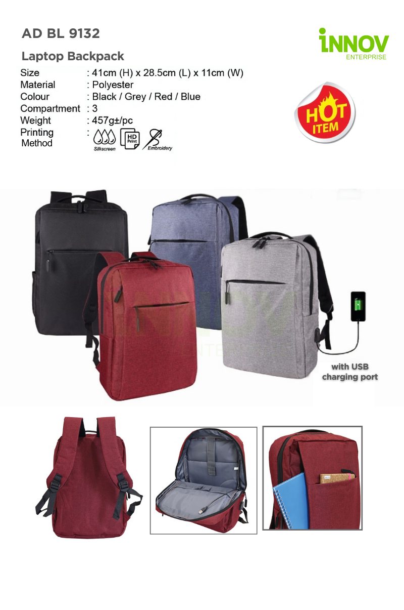 AD BL 9132 Laptop Backpack 01