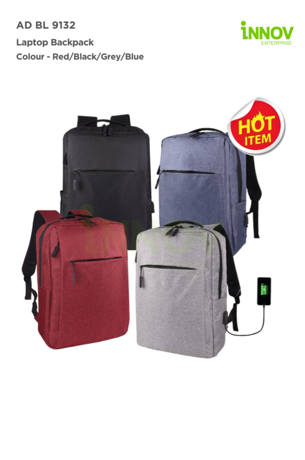 AD BL 9132 Laptop USB Backpack - Image 2