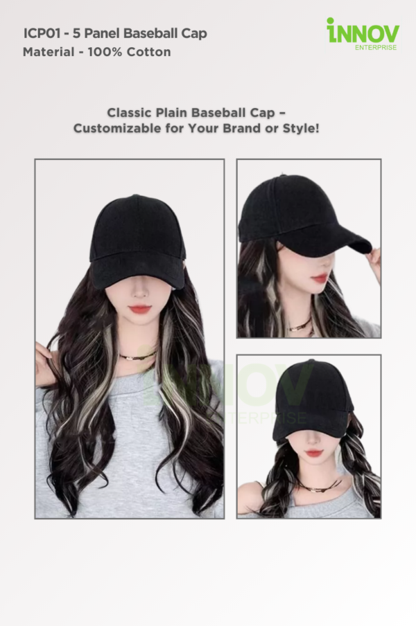 ICP01 - 5 Panel Baseball Cap - Image 3