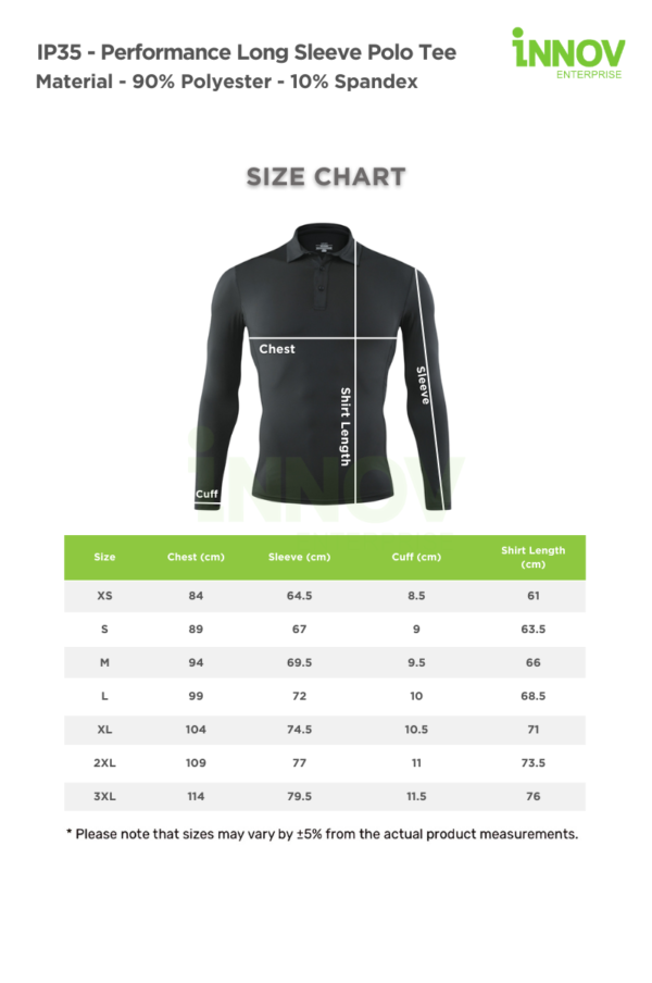 IP35 - Performance Long Sleeve Polo Tee - Image 16