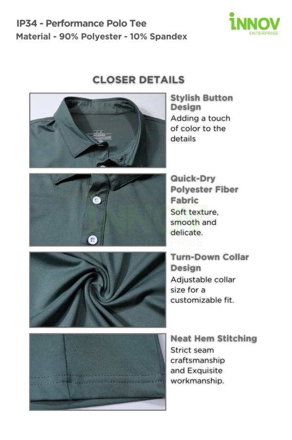 IP34 Performance Polo Tee - Image 6