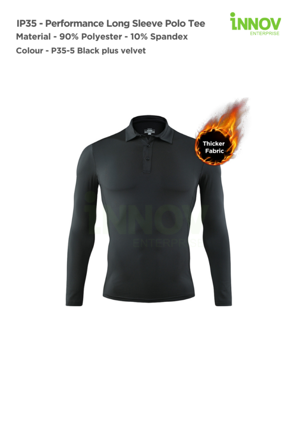 IP35 - Performance Long Sleeve Polo Tee - Image 13