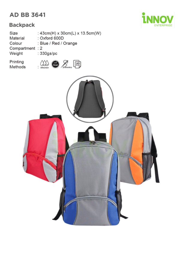 AD BB 3641 Two Tone Backpack