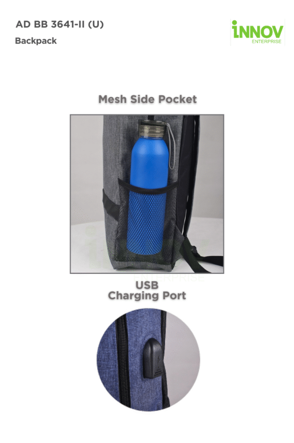 AD BB 3641-II (U)  Backpack with USB Charging Port - Image 8