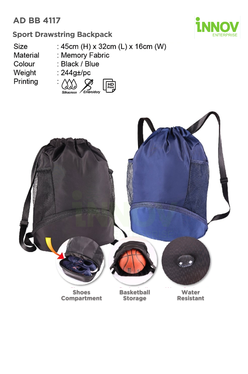 AD BB 4117 Sport Drawstring Backpack 01
