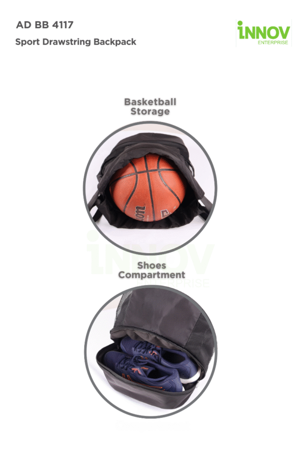 AD BB 4117 Sport Drawstring Backpack - Image 5