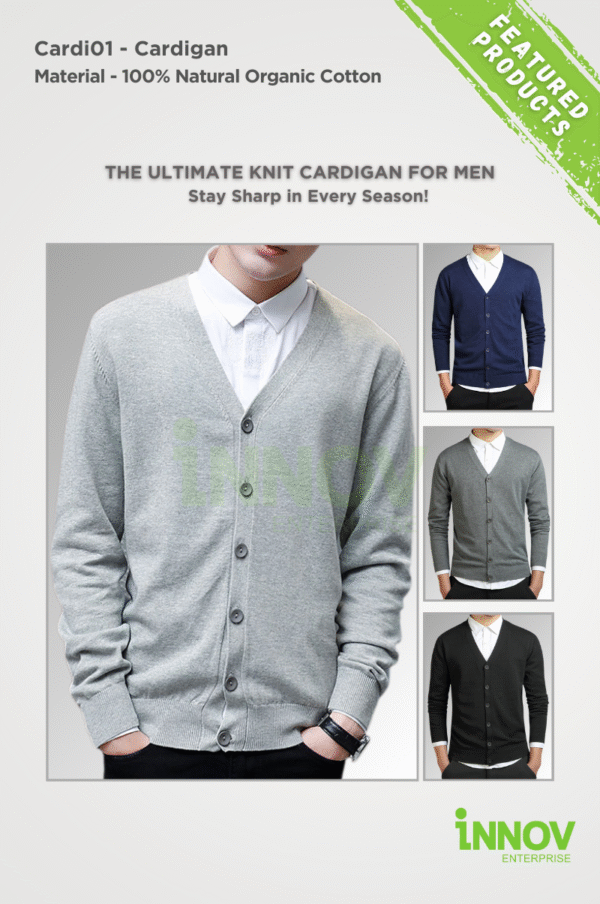 Men’s Organic Cotton Cardigan