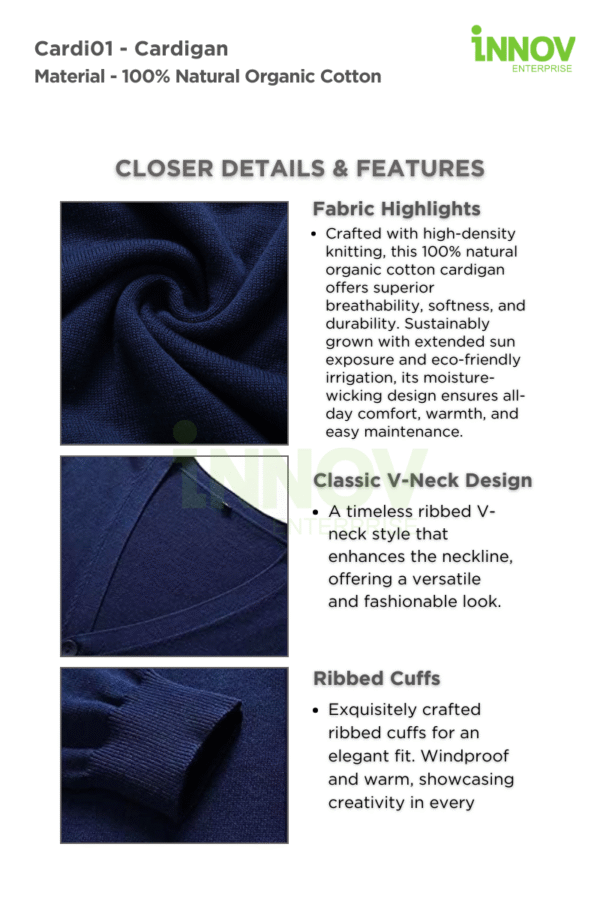Men’s Organic Cotton Cardigan - Image 5