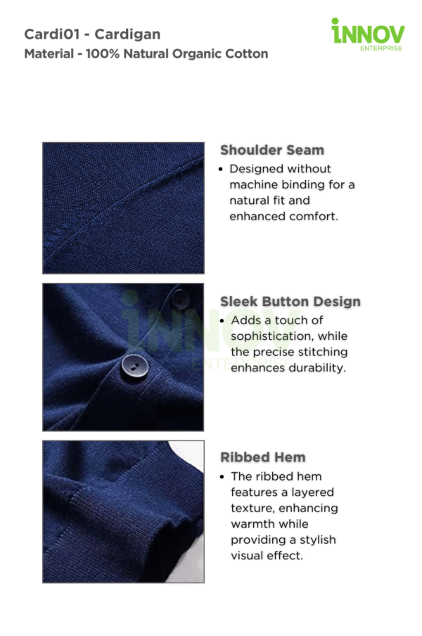 Men’s Organic Cotton Cardigan - Image 6