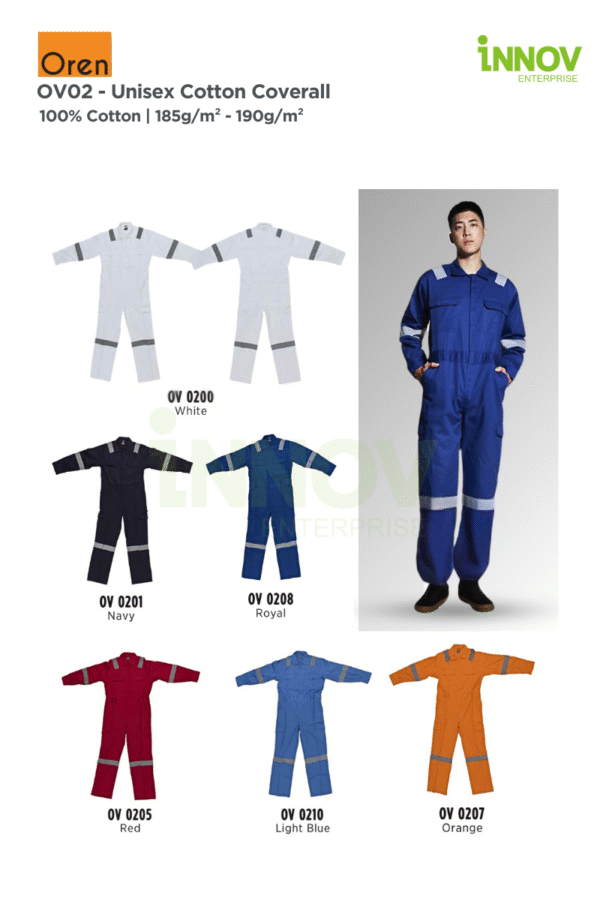 OV02 - Unisex Cotton Coverall - Image 4