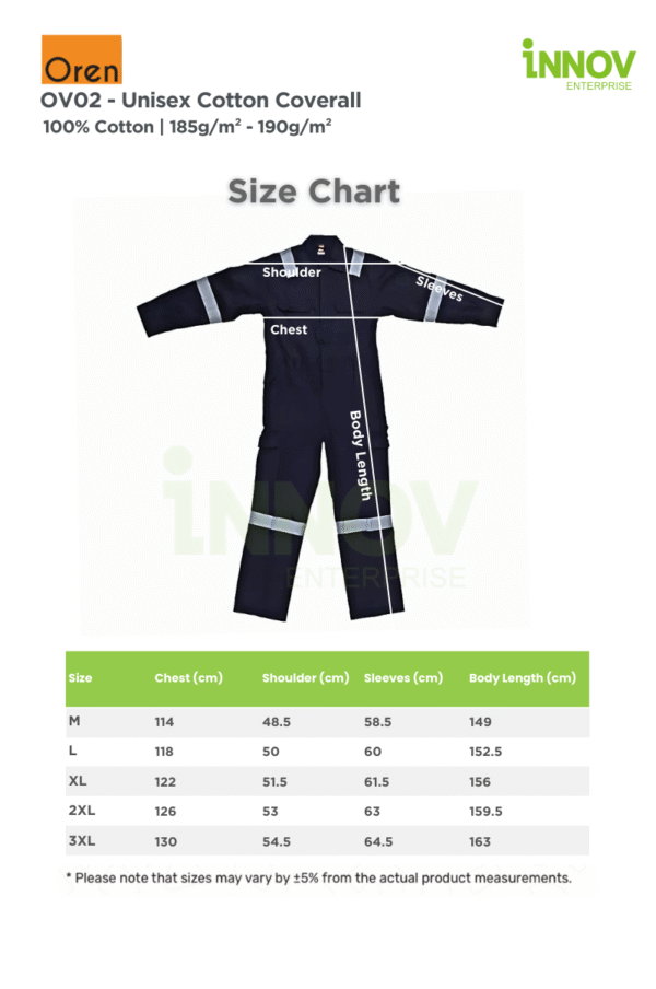 OV02 - Unisex Cotton Coverall - Image 6