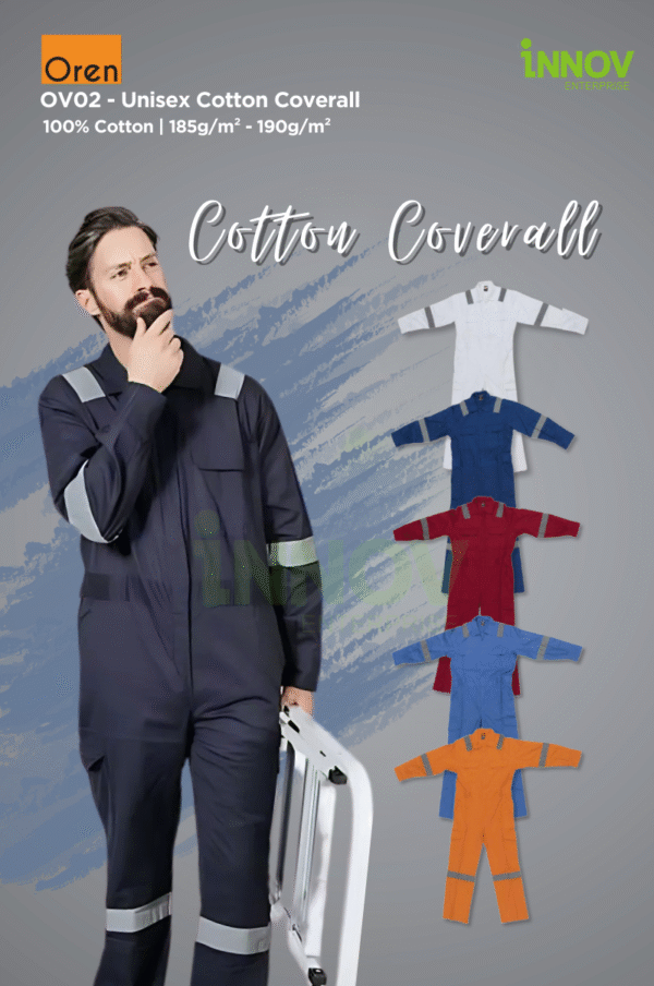 OV02 - Unisex Cotton Coverall - Image 5