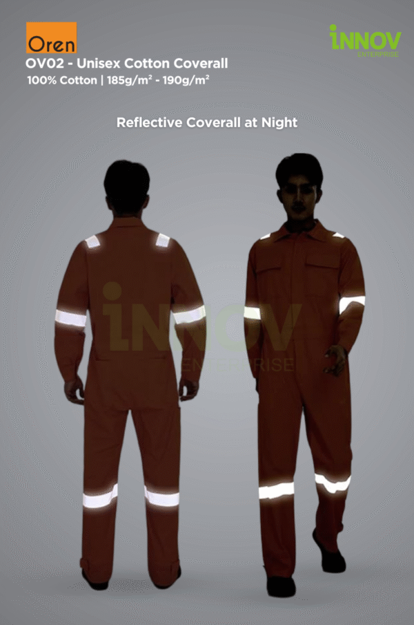 OV02 - Unisex Cotton Coverall - Image 3