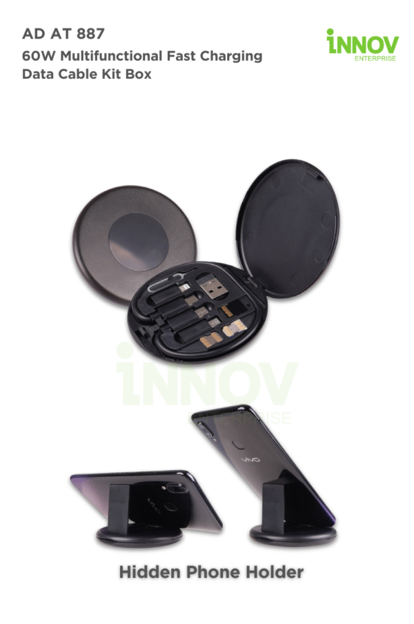 AD AT 887 60W Multifunctional Fast Charging Data Cable Kit Box - Image 3