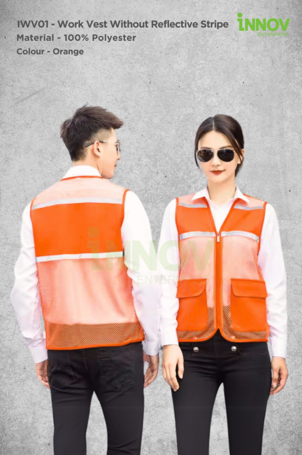 IWV01 - Work Vest with Reflective Stripe - Image 6