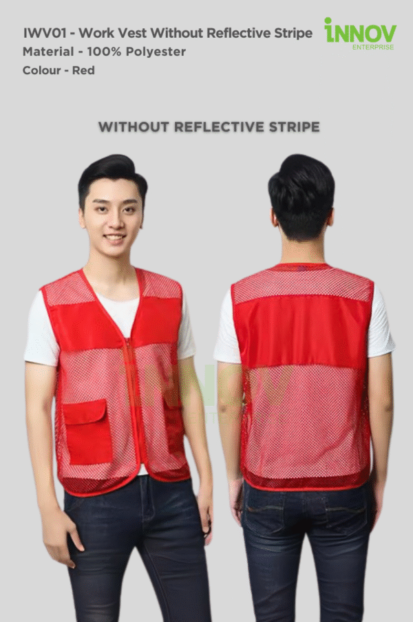 IWV01 - Work Vest with Reflective Stripe - Image 8