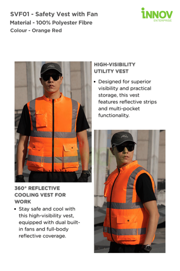 SVF01 - Safety Vest with Fan - Image 6