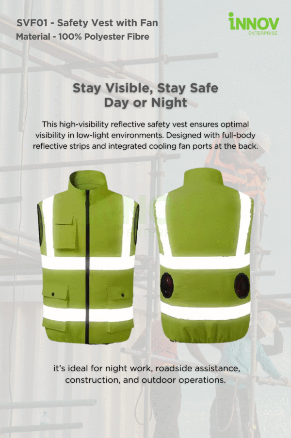 SVF01 - Safety Vest with Fan - Image 8