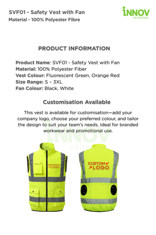 SVF01 - Safety Vest with Fan - Image 9