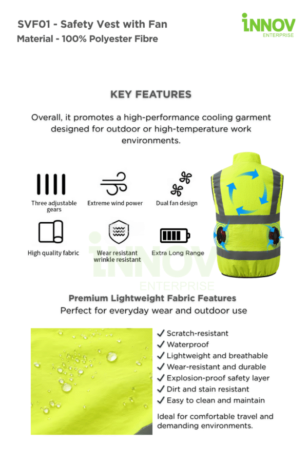SVF01 - Safety Vest with Fan - Image 10