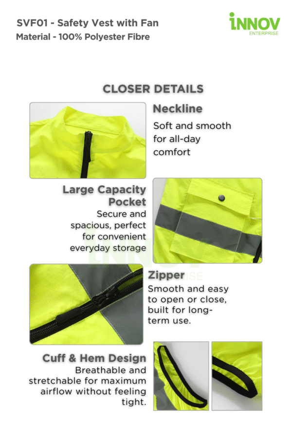 SVF01 - Safety Vest with Fan - Image 14