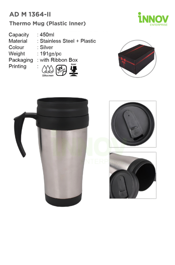 AD M 1364-II Thermo Mug (Plastic Inner)
